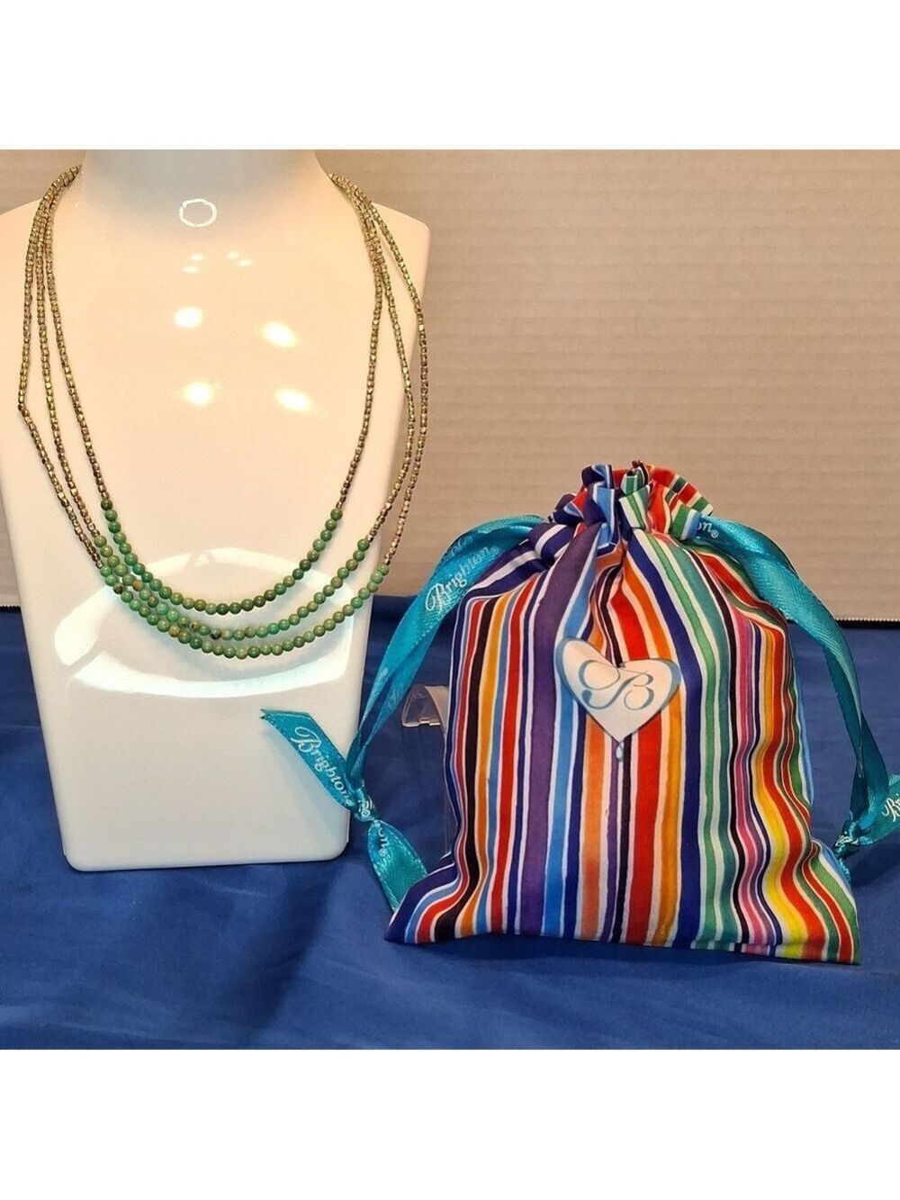 Brighton Howlite Beads Multi Strand Necklace 14" to 16"L